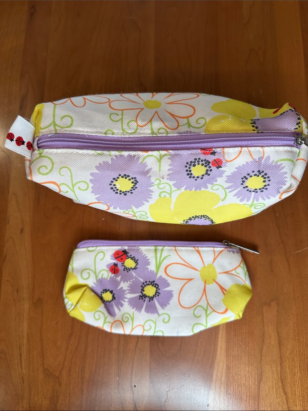 Clinique Zip Pouch Set - Purple and Yellow w ladybugs